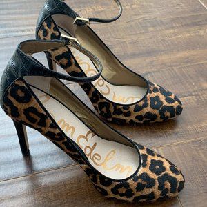 Sam Edelman Leopard and (Faux) Alligator Skin Heel